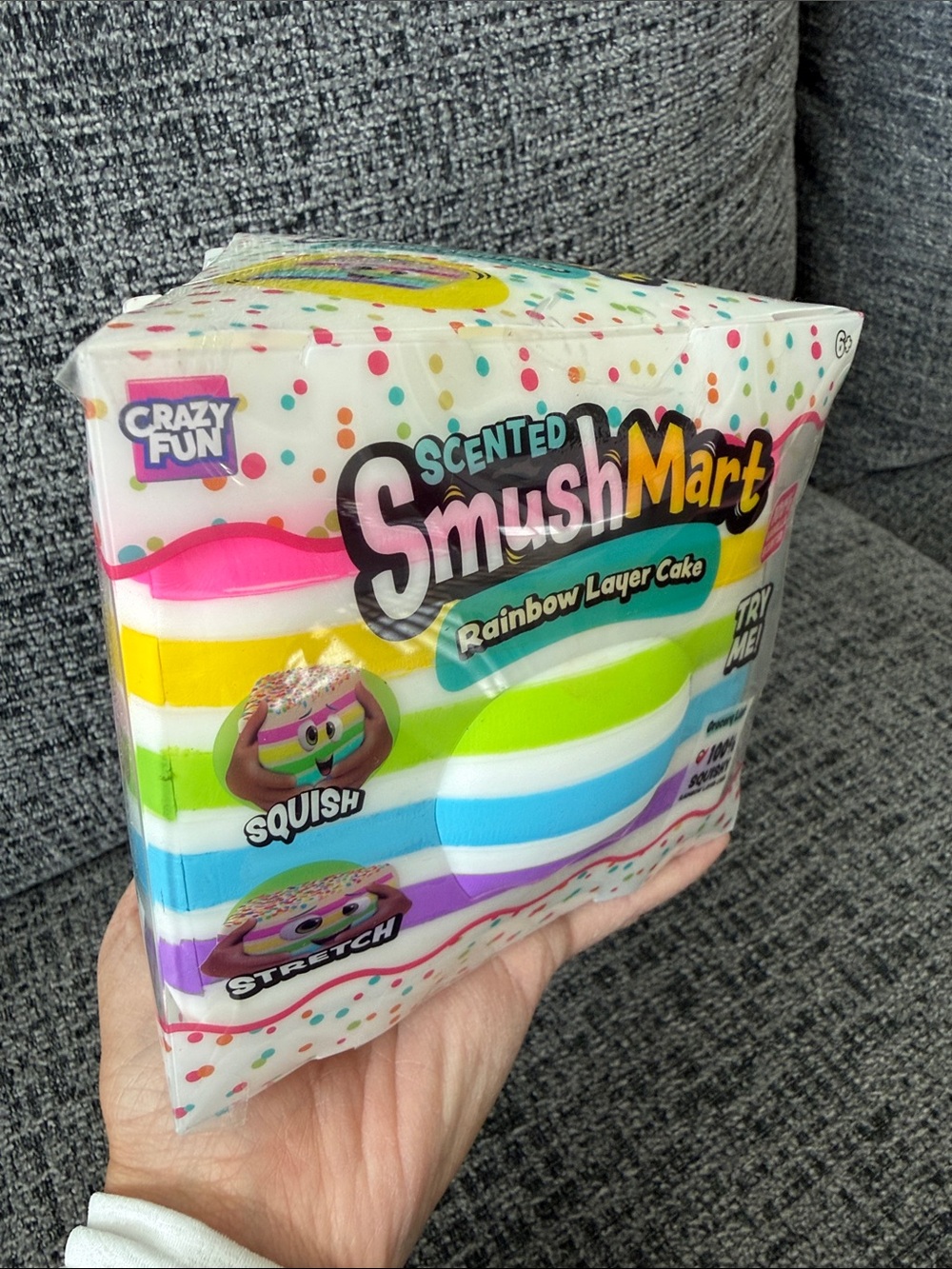 BNIB RMS SmushMart Jumbo Scented Rainbow Layer Cake